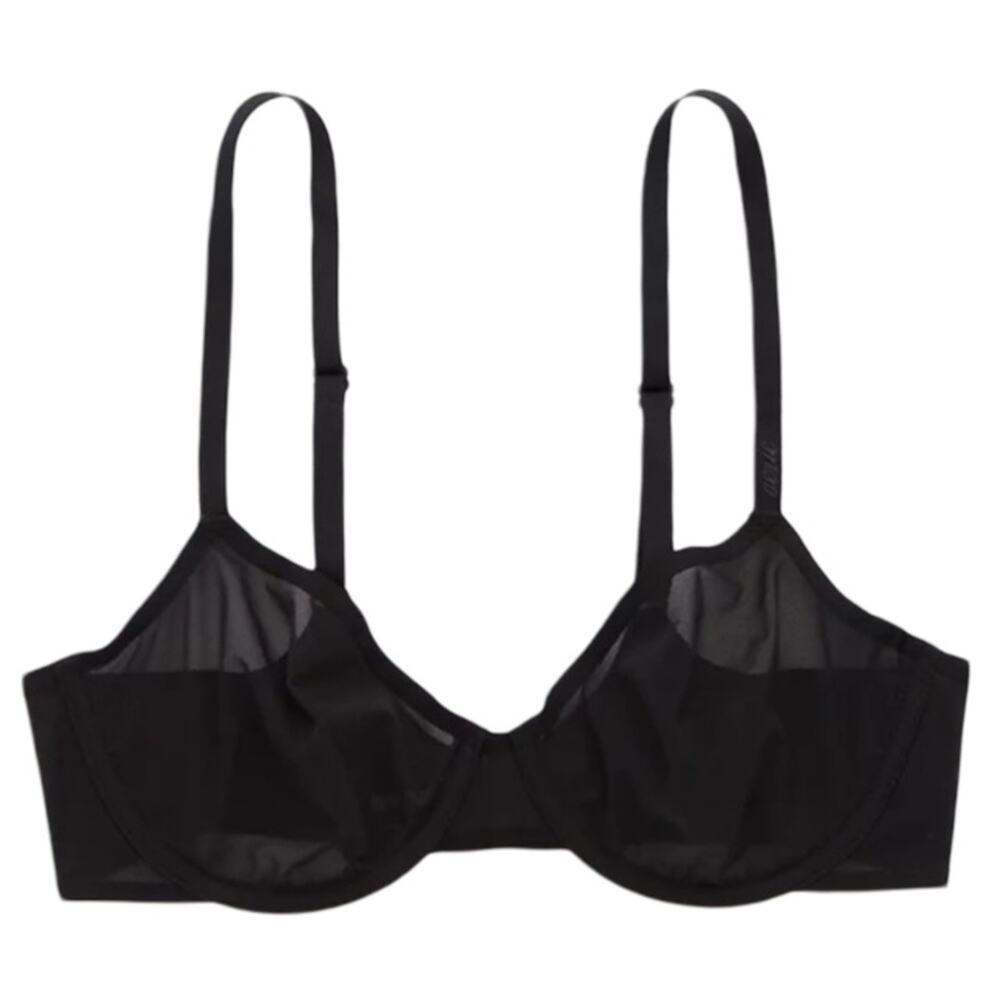 Smoothez by aerie The Balconette Mesh Bra - Black 34D